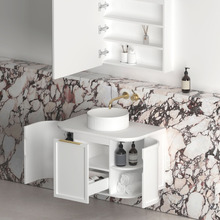 Hampshire 750mm Wall Hung Single Vanity with Solid Surface Countertop